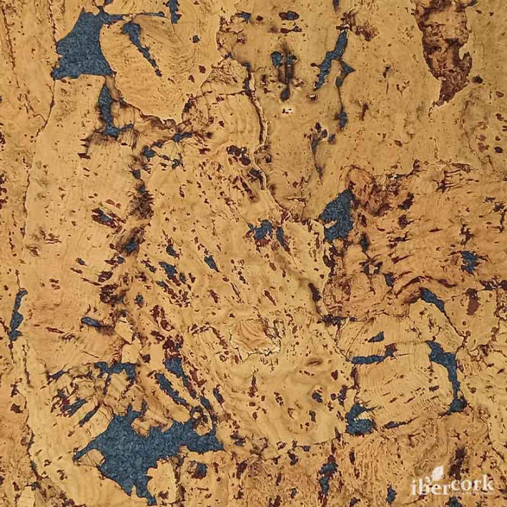 Ibercork настенное пробковое покрытие Малага азул